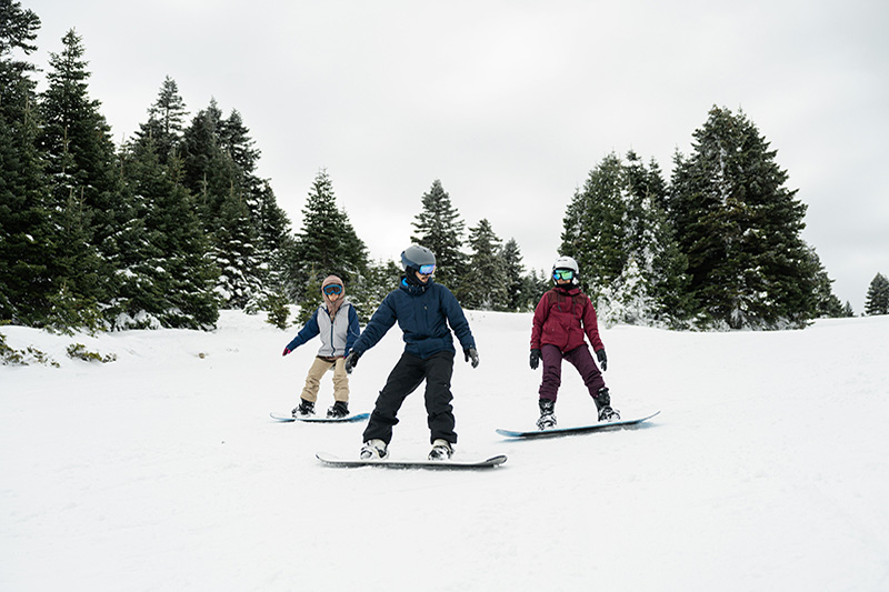 group of people ski